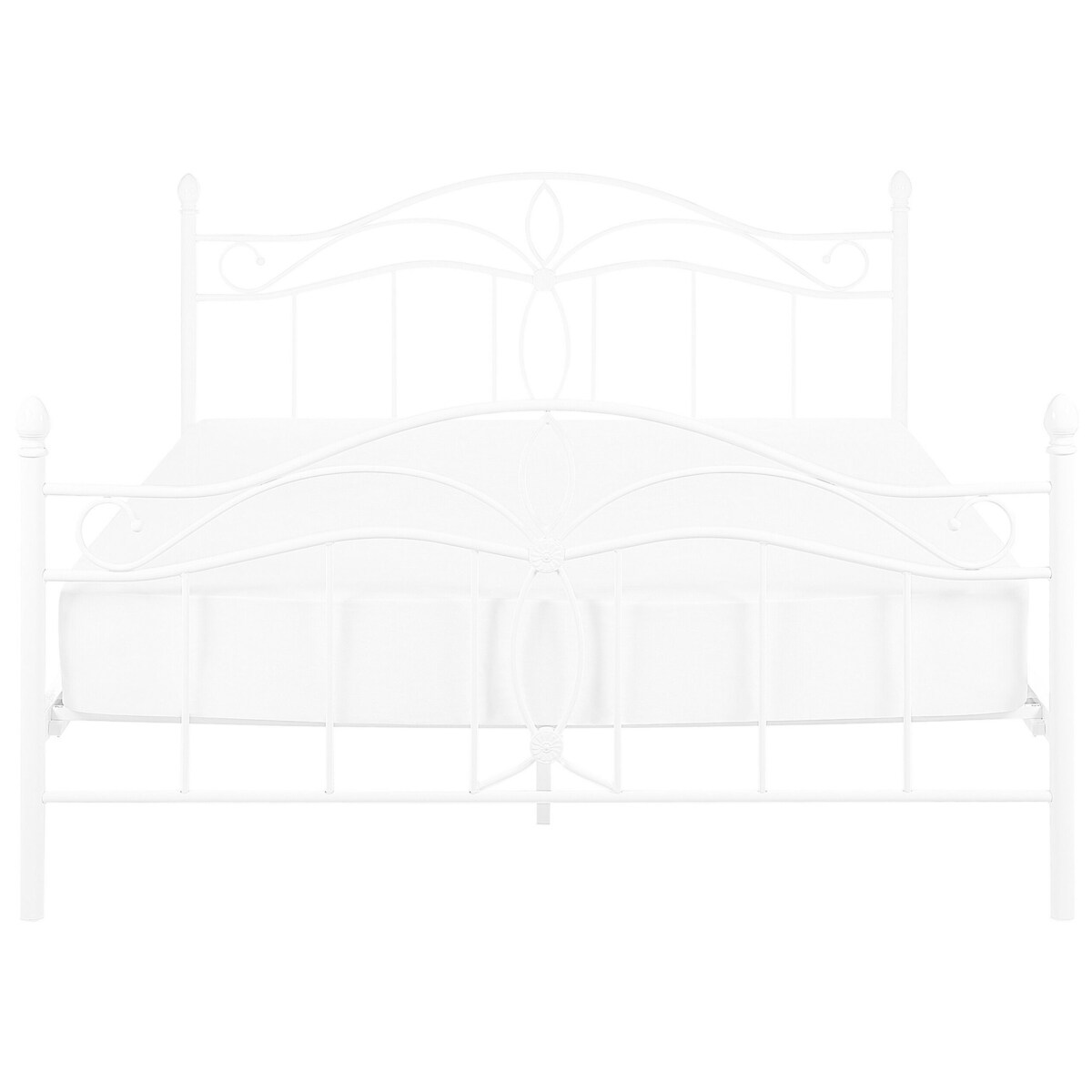 Łóżko metalowe 140 x 200 cm białe ANTLIA