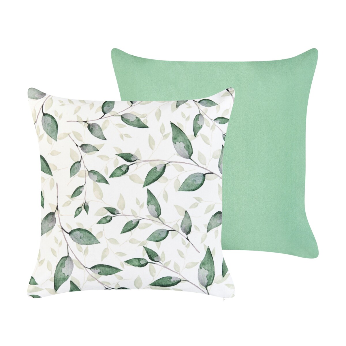 Zestaw 2 poduszek ogrodowych FLYLEAF Wzór roślinny 45 x 45 cm Zielony