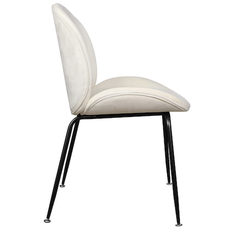 Krzesło tapicerowane welurowe do salonu jadalni beżowe