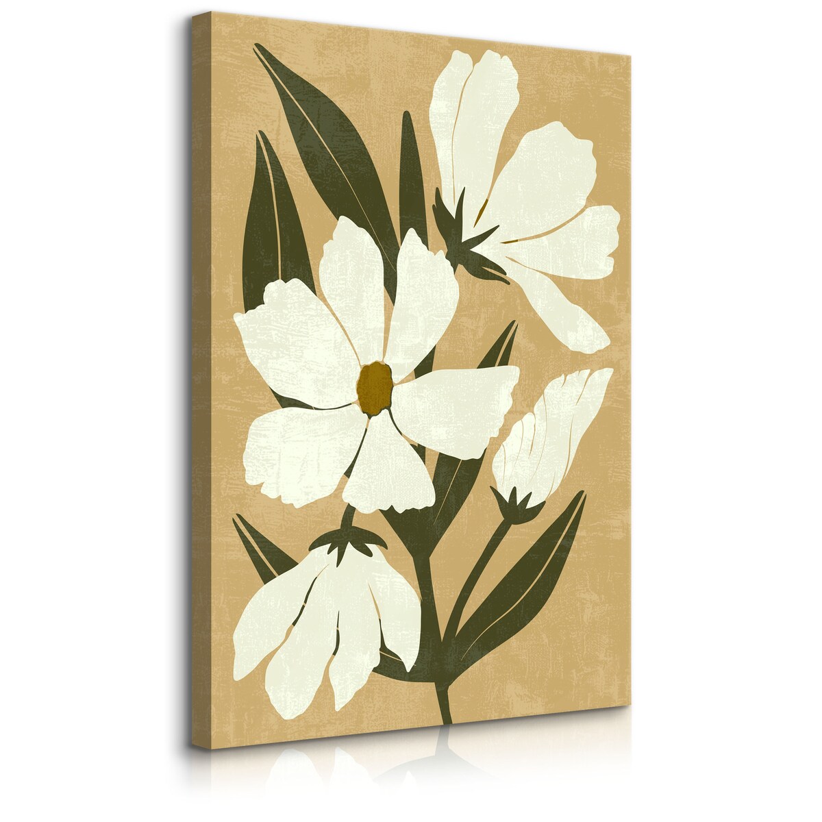 Obraz Białe Malownicze Akwarelowe Kwiaty 30x40cm