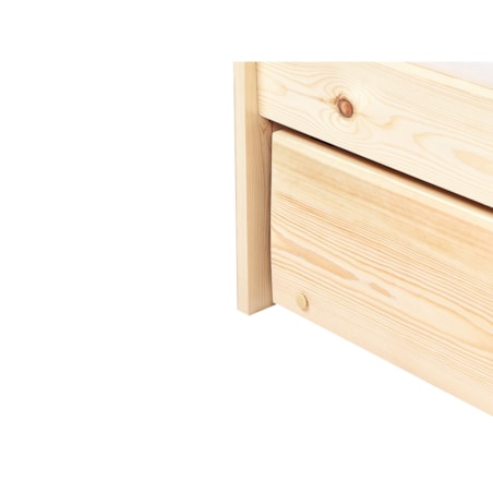 Łóżko wysuwane drewniane 90 x 200 cm jasne EDERN