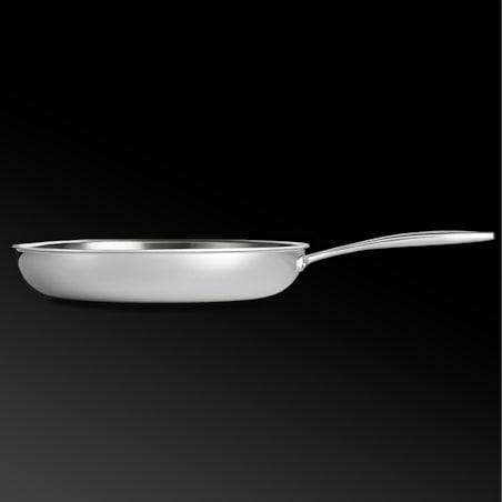 Profesjonalna patelnia stalowa Hikari 28 cm z pokrywką Na indukcje Na gaz Nierdzewna