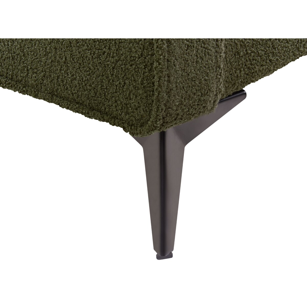 Łóżko Boucle VALOGNES 160 x 200 cm Ciemnozielony