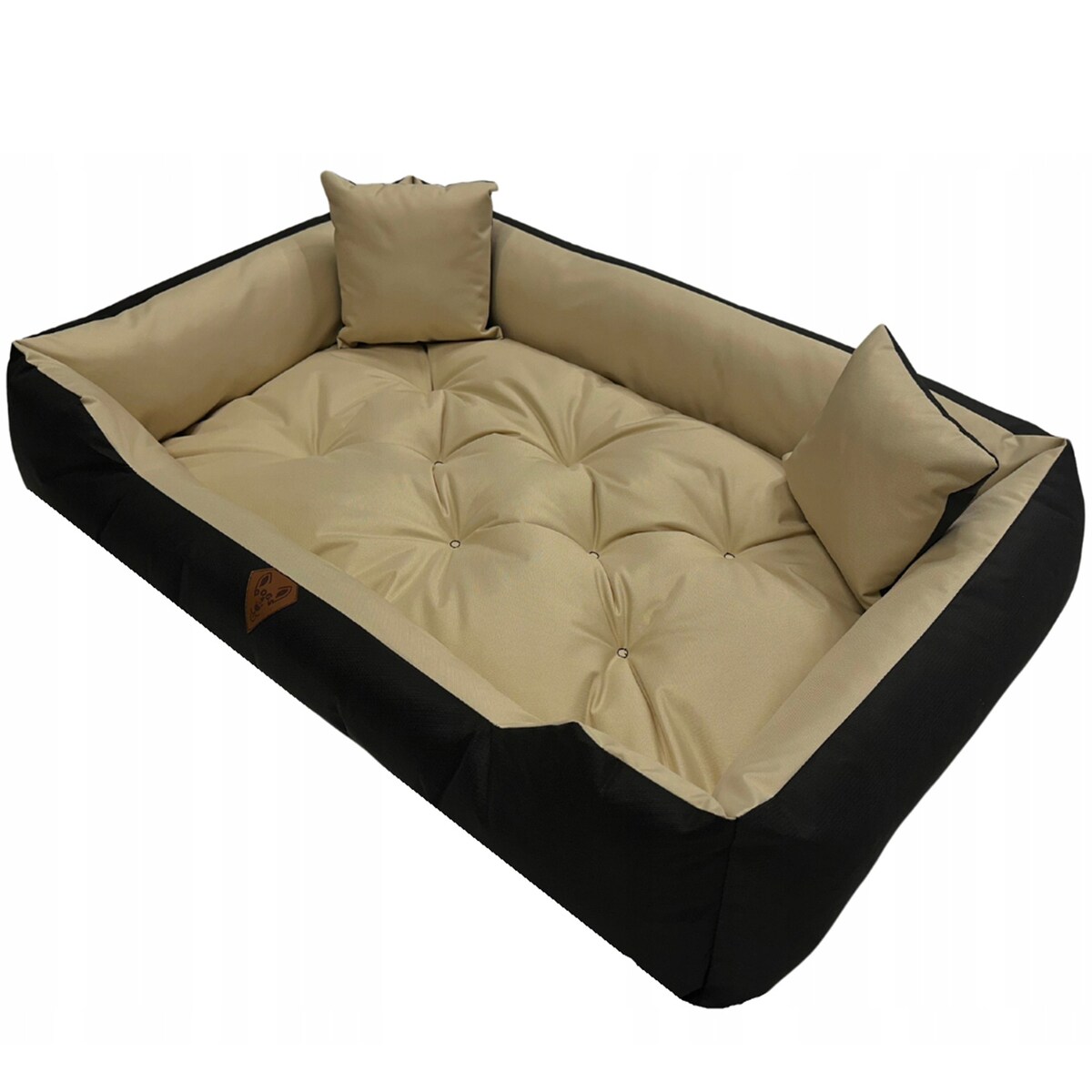 Legowisko Dla Psa Kanapa Posłanie 100X75 Cm Wodoodporne Poduszki Pikowane Beżowe