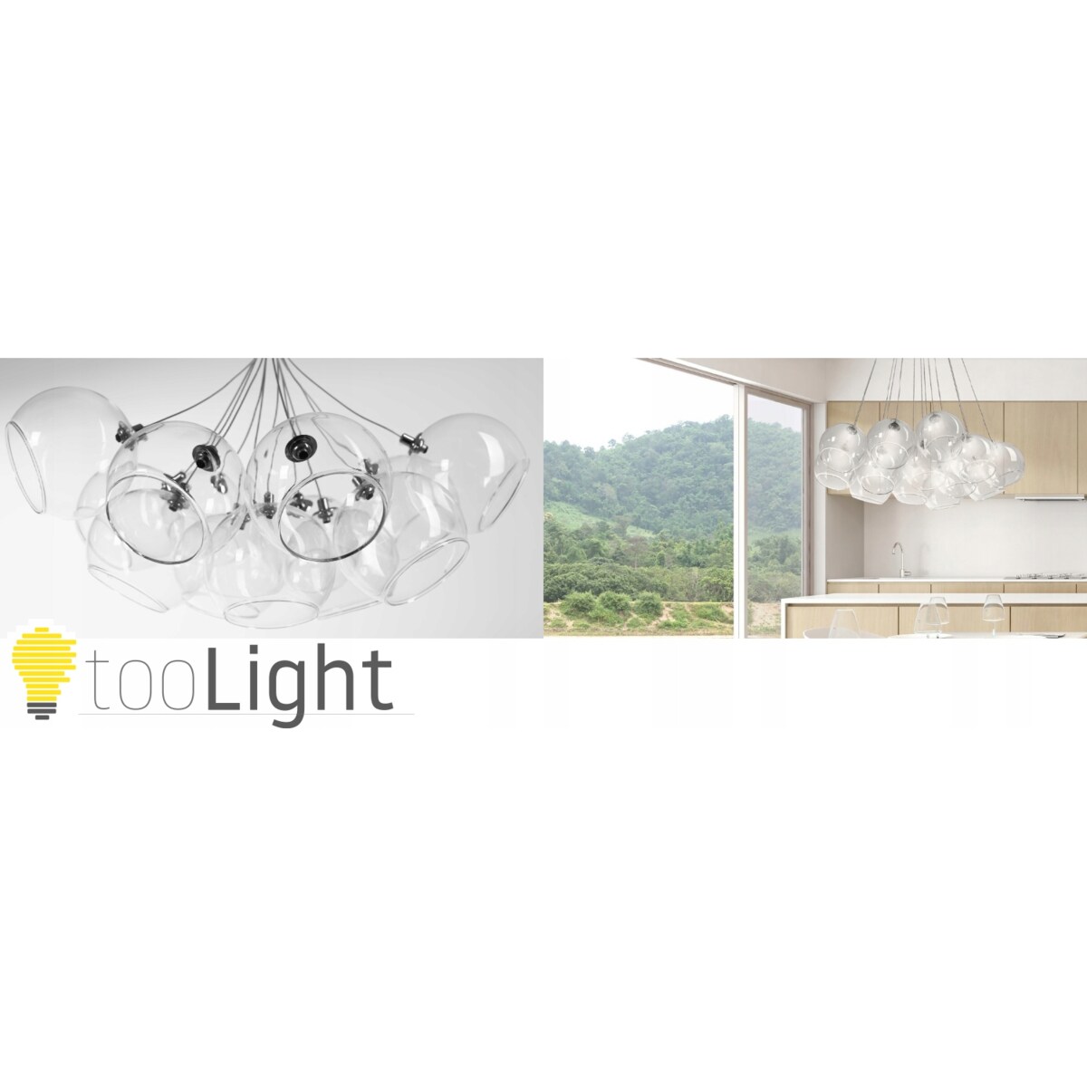 Lampa Wisząca Sufitowa Szklana Kule 13 Kloszy