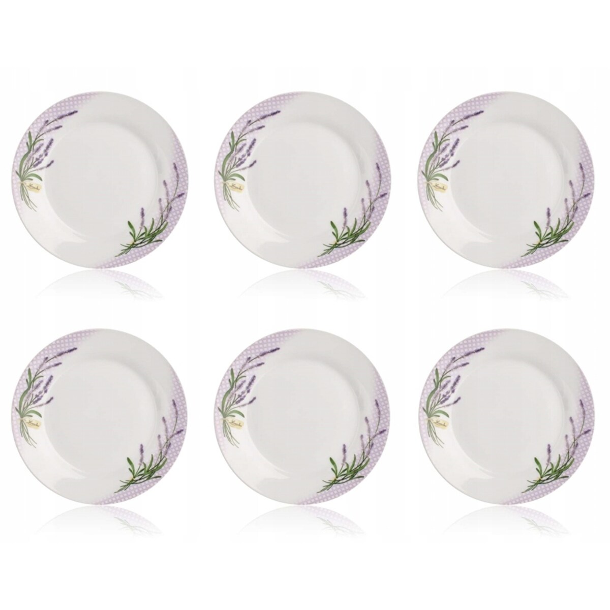 PATERA NA CIASTO + TALERZ DESEROWY 6 szt. LAWENDA wzór na prezent