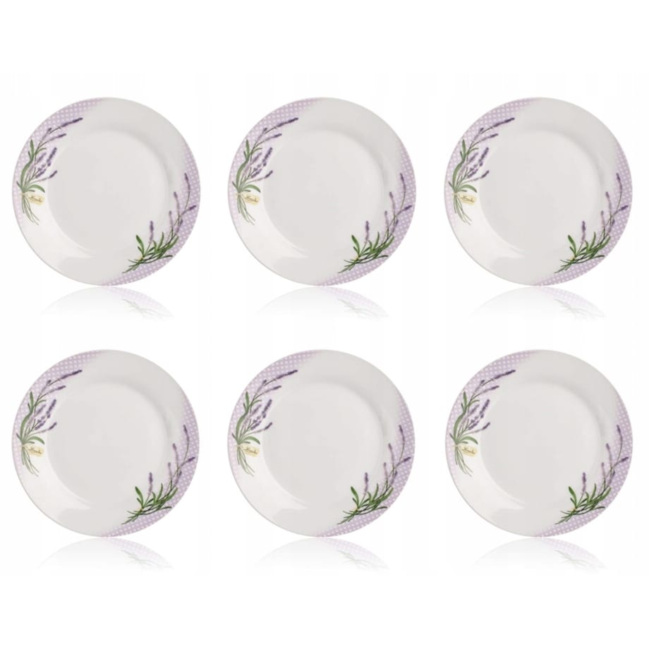 PATERA NA CIASTO + TALERZ DESEROWY 6 szt. LAWENDA wzór na prezent