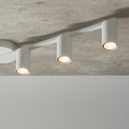 Biała lampa minimalistyczna Sky sufitowa do sypialni