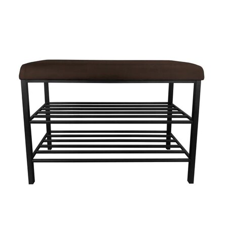 Stojak na buty z siedziskiem GAJA MG05 czarny/brąz