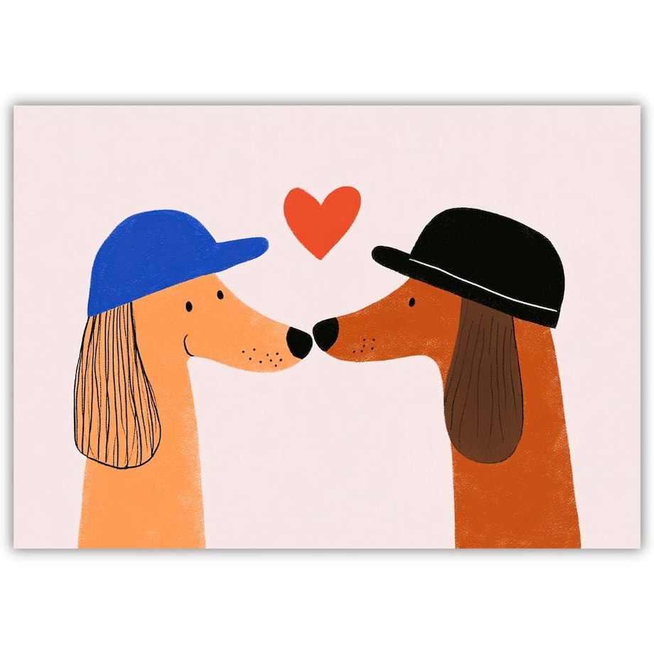 plakat zakochane pieski 70x100