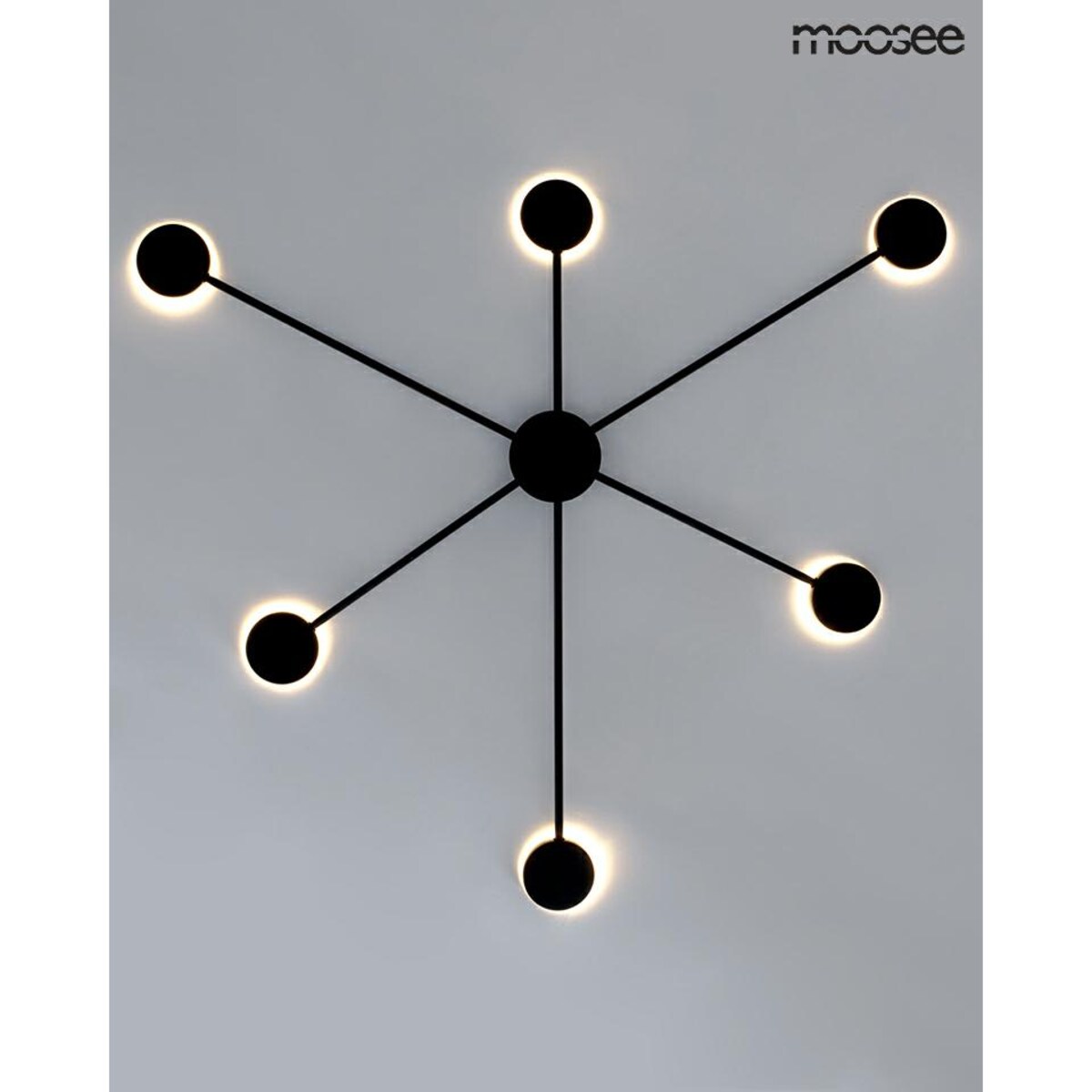 Ścienna lampa sticks SHADOW MSE010100247 Moose molekuły czarne