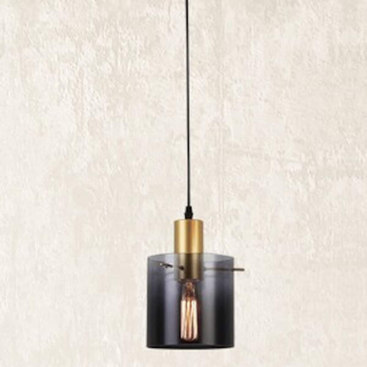 LAMPA wisząca DONATI 5222 Rabalux szklana OPRAWA okrągły zwis przydymiony złoty