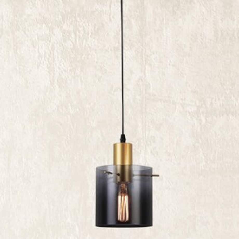LAMPA wisząca DONATI 5222 Rabalux szklana OPRAWA okrągły zwis przydymiony złoty