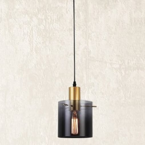 LAMPA wisząca DONATI 5222 Rabalux szklana OPRAWA okrągły zwis przydymiony złoty