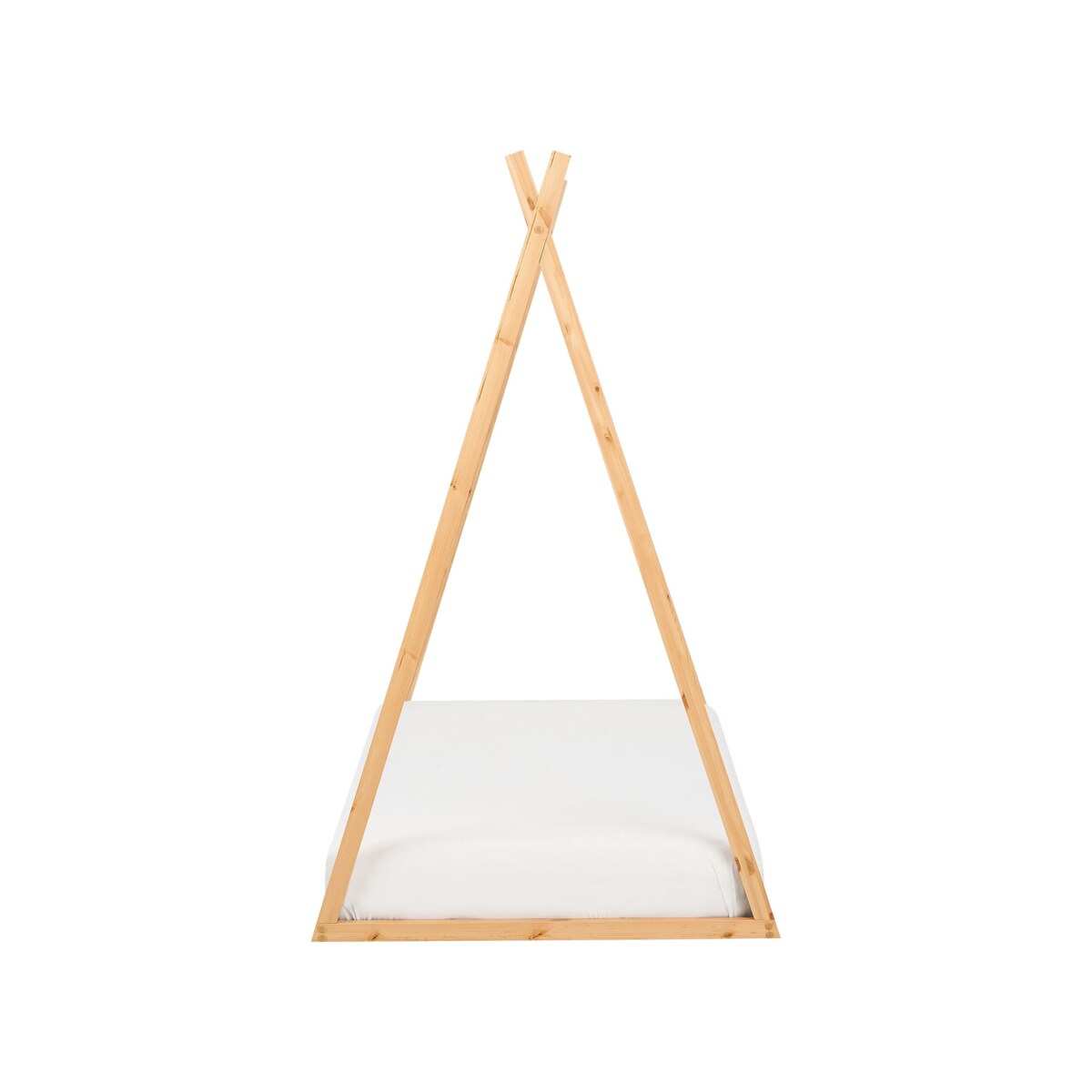 Łóżko dziecięce domek drewniane 90 x 200 cm jasne SAURAT