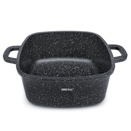 Garnek kwadratowy Z powłoką marmurową 4.5L 24cm indukcja gaz KINGHOFF