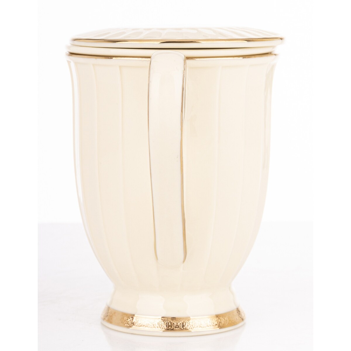 Kubek 400 ml porcelanowy z zaparzaczem 9x12,5x12,5 cm VIENNA-2 ecru
