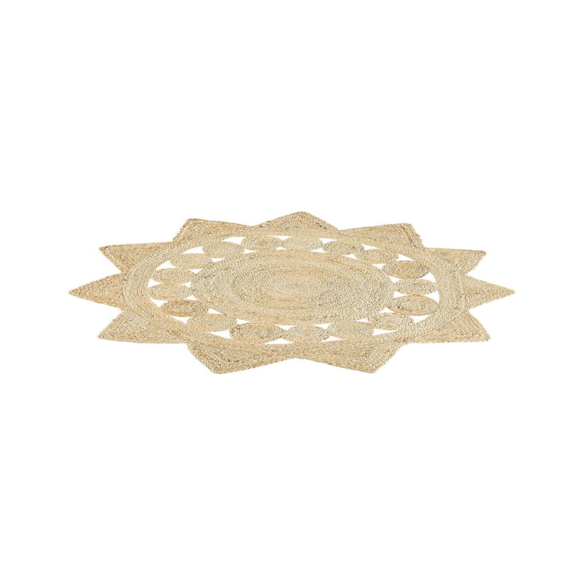 Dywan okrągły z juty ⌀ 120 cm beżowy ARABAN