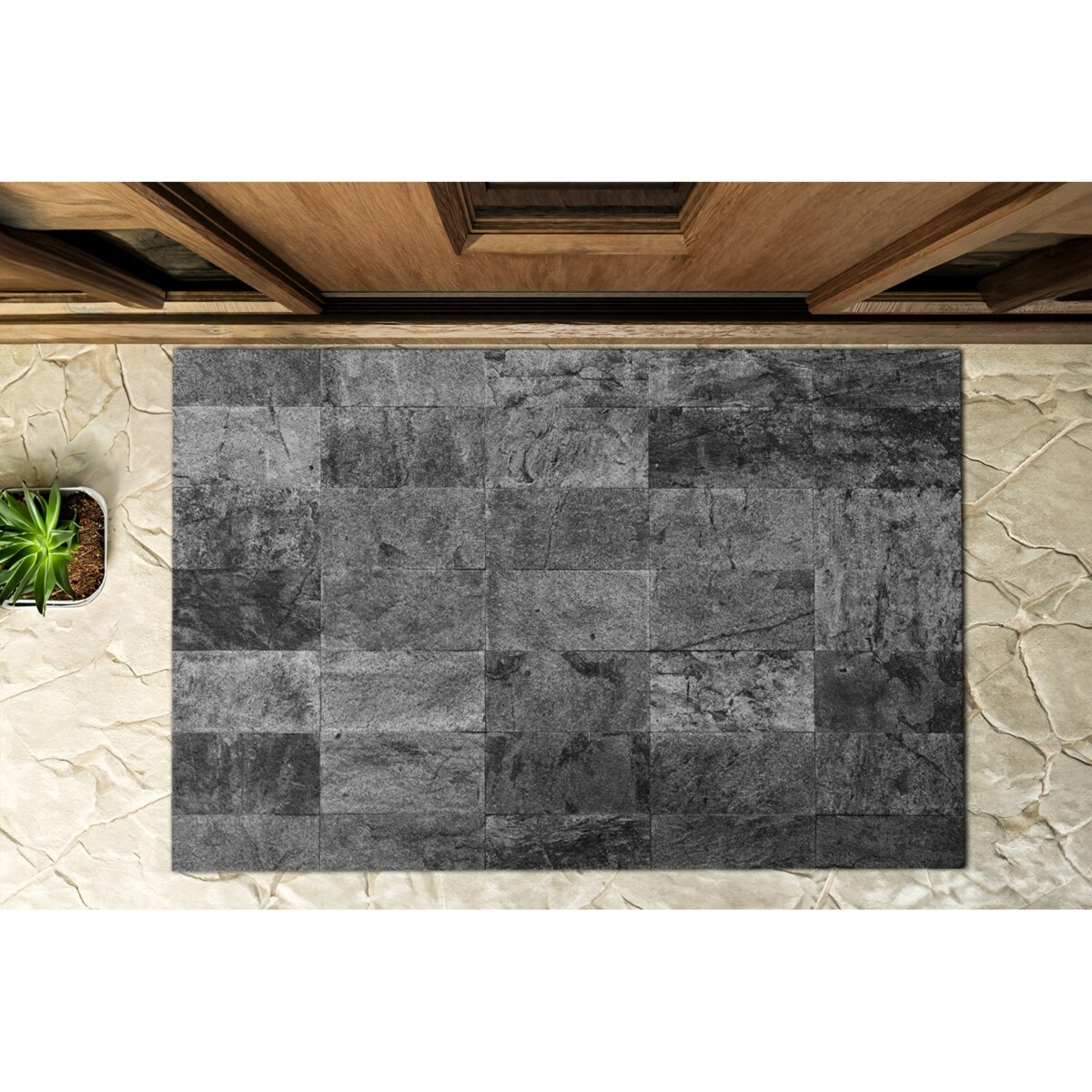 Wycieraczka zewnętrzna XXL Marmurowe płytki 150x100cm