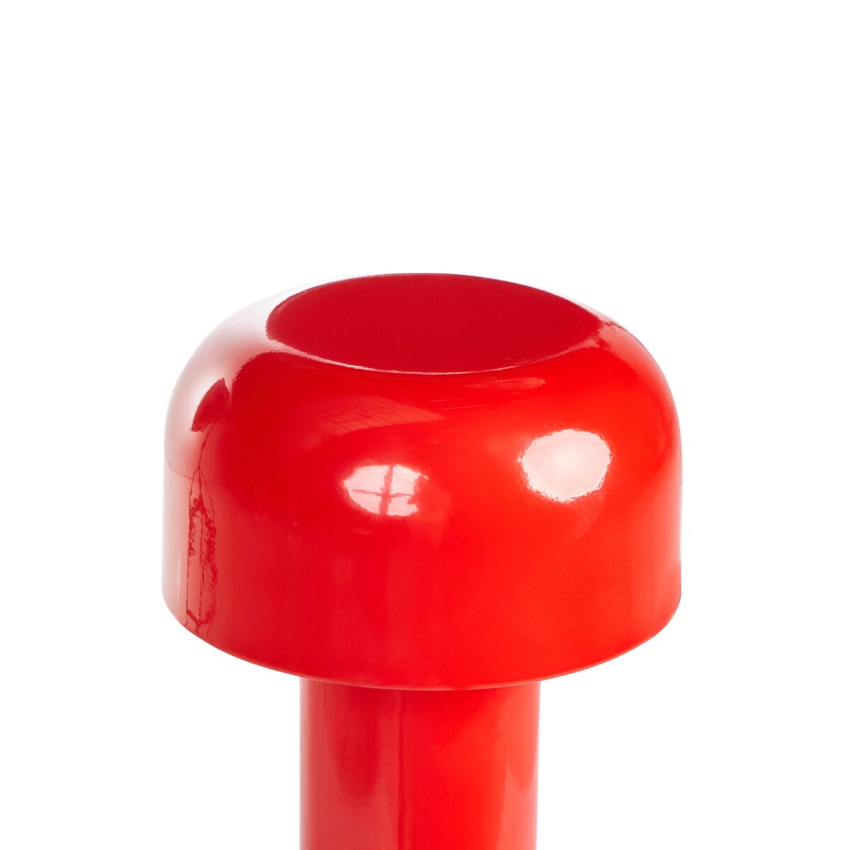 Bezprzewodowa lampa stołowa metalowa czerwona BESOS