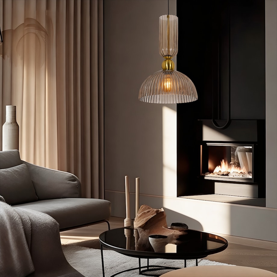 Lampa sufitowa wisząca Light Prestige Piega dymny 1 x E27 1 szt.