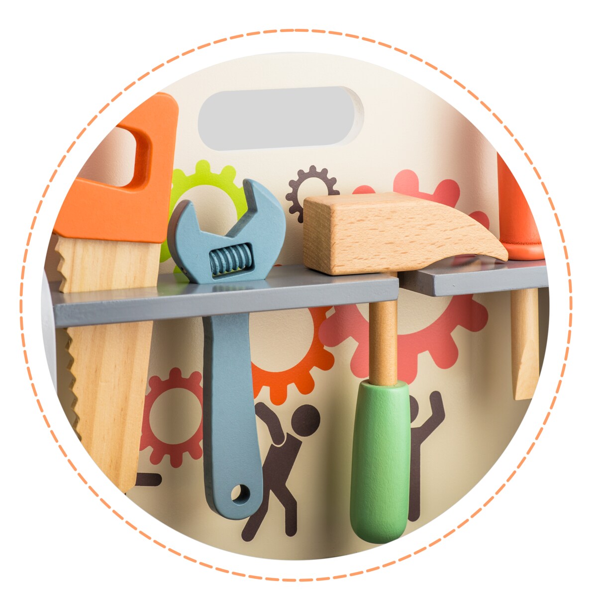 Warsztat dla dzieci drewniany zestaw z narzędziami Ricokids