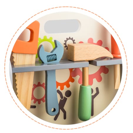 Warsztat dla dzieci drewniany zestaw z narzędziami Ricokids