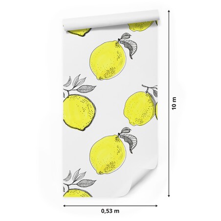 Tapeta ścienna do kuchni owoce cytryny cytrusy