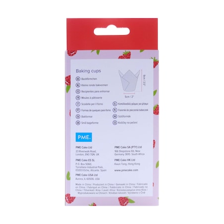 PME Papilotki tulipanowe do muffinek - motyw maliny (24 sztuki)