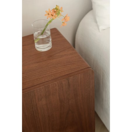 Szafka nocna 50x40 cm z MDF i forniru Gumeri, brązowa