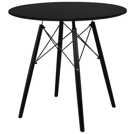 Stół 80 cm okrągły skandynawski nowoczesny do salonu jadalni czarny