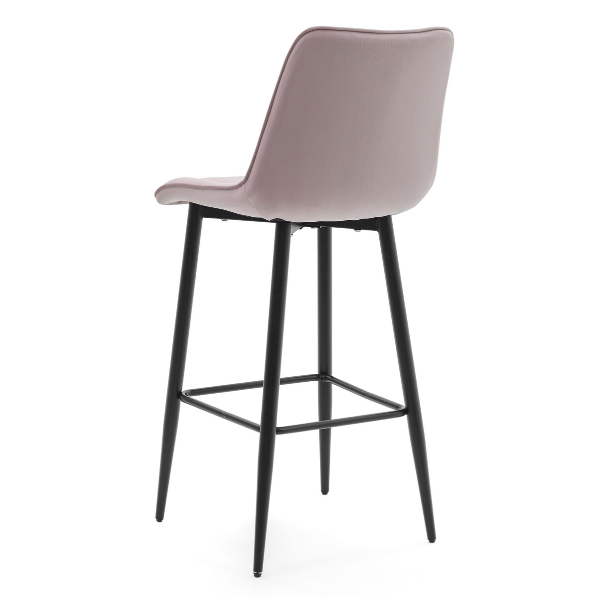 Hoker tapicerowany barowy welurowy CHIC różowy do salonu jadalni