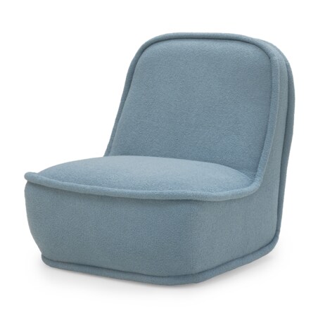 Fotel obrotowy 88x70x90 cm ROTARI bouclé niebieski