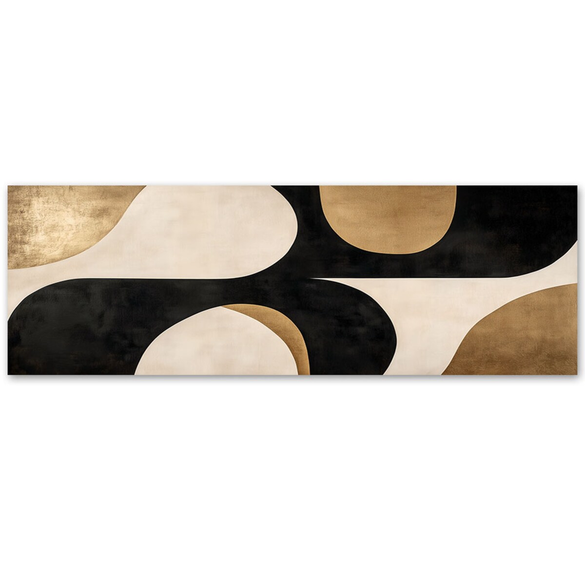 Feeby Obraz do salonu sypialni, Łuki Abstrakcja Akwarela Beżowy 90x30