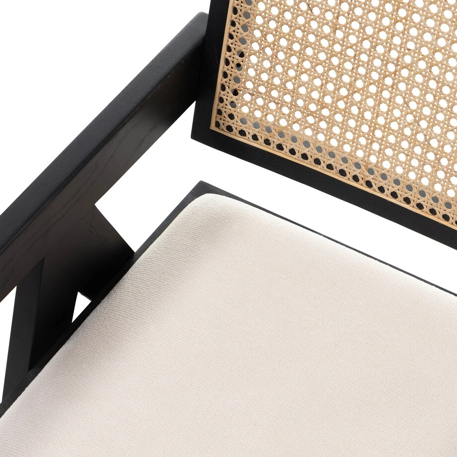 Krzesło z podłokietnikami, miękkie siedzisko, KIEMER - III czarne