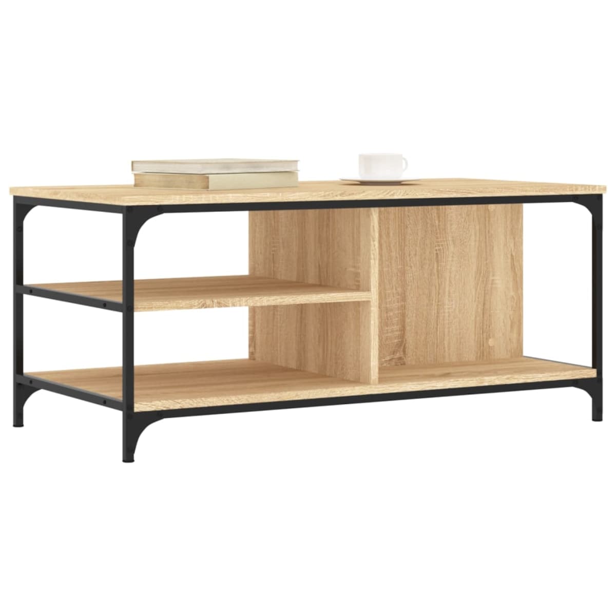 vidaXL Stolik kawowy, dąb sonoma 100x50x45 cm, materiał drewnopochodny