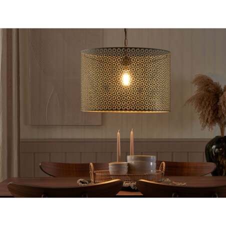 Lampa wisząca metalowa szara MEZEN