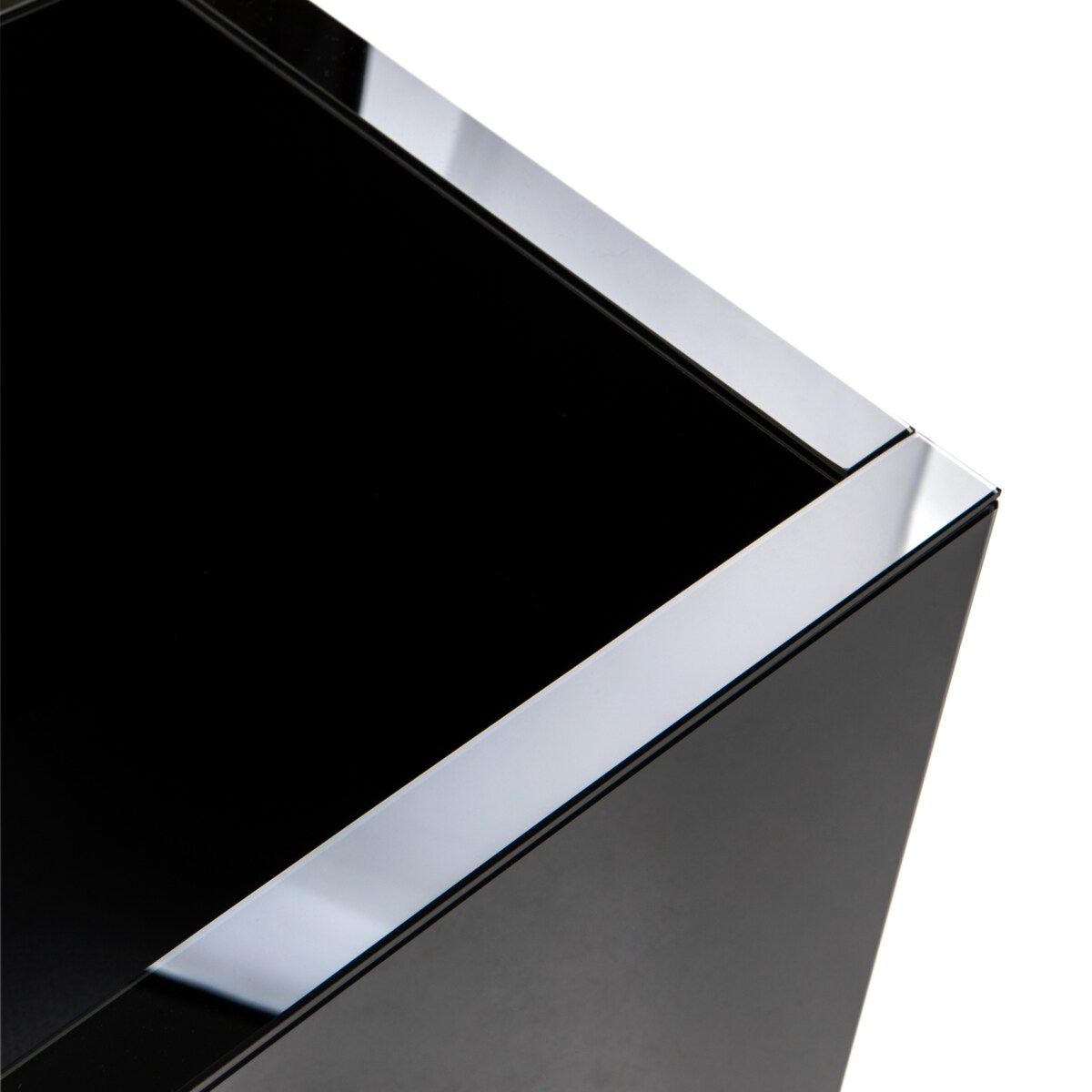 70x25x25 Kwietnik Donica CZARNE SZKŁO