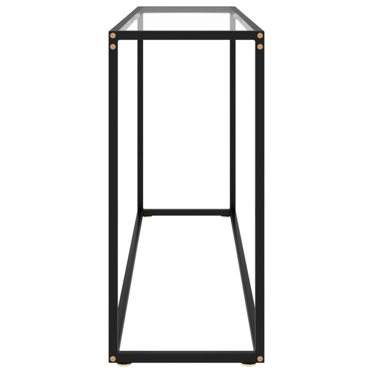 vidaXL Stolik konsolowy, przezroczysty, 120x35x75 cm, szkło hartowane