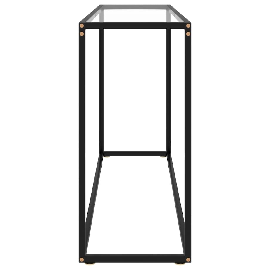 vidaXL Stolik konsolowy, przezroczysty, 120x35x75 cm, szkło hartowane