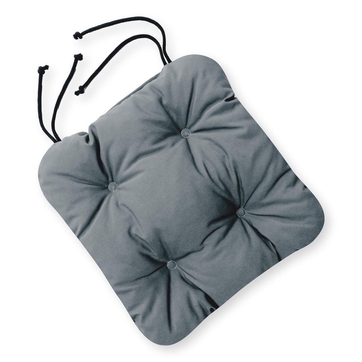 Zestaw 4 poduszek na krzesło/stołek, UV i wodoodporne, 45x45 cm, Grafit