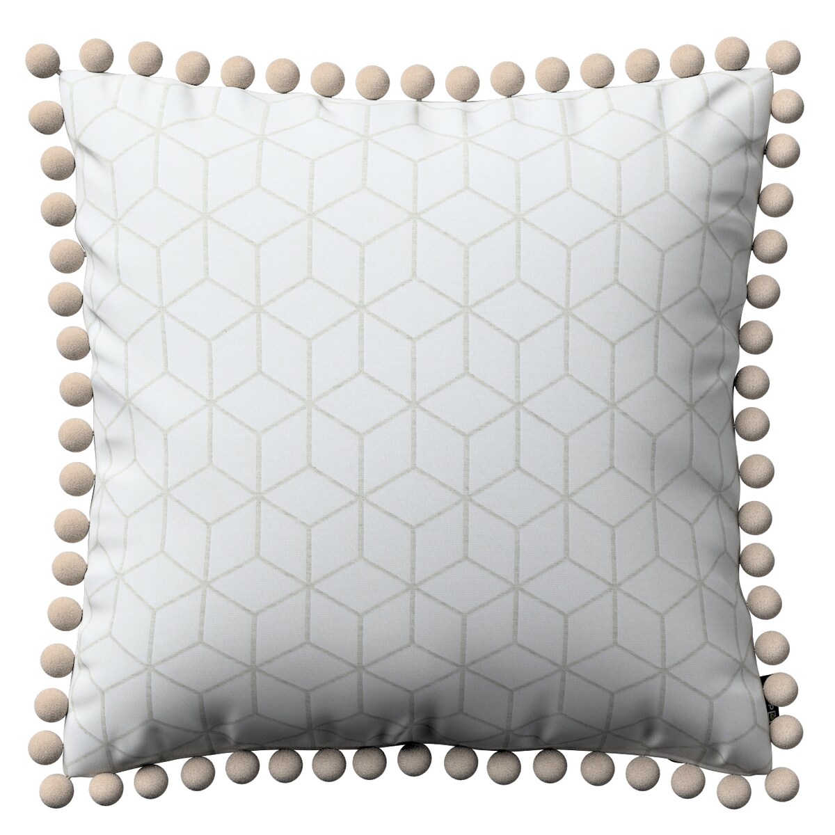 Poszewka Wera na poduszkę 45x45 wzór sześcianów na białym tle