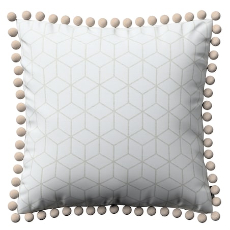 Poszewka Wera na poduszkę 45x45 wzór sześcianów na białym tle