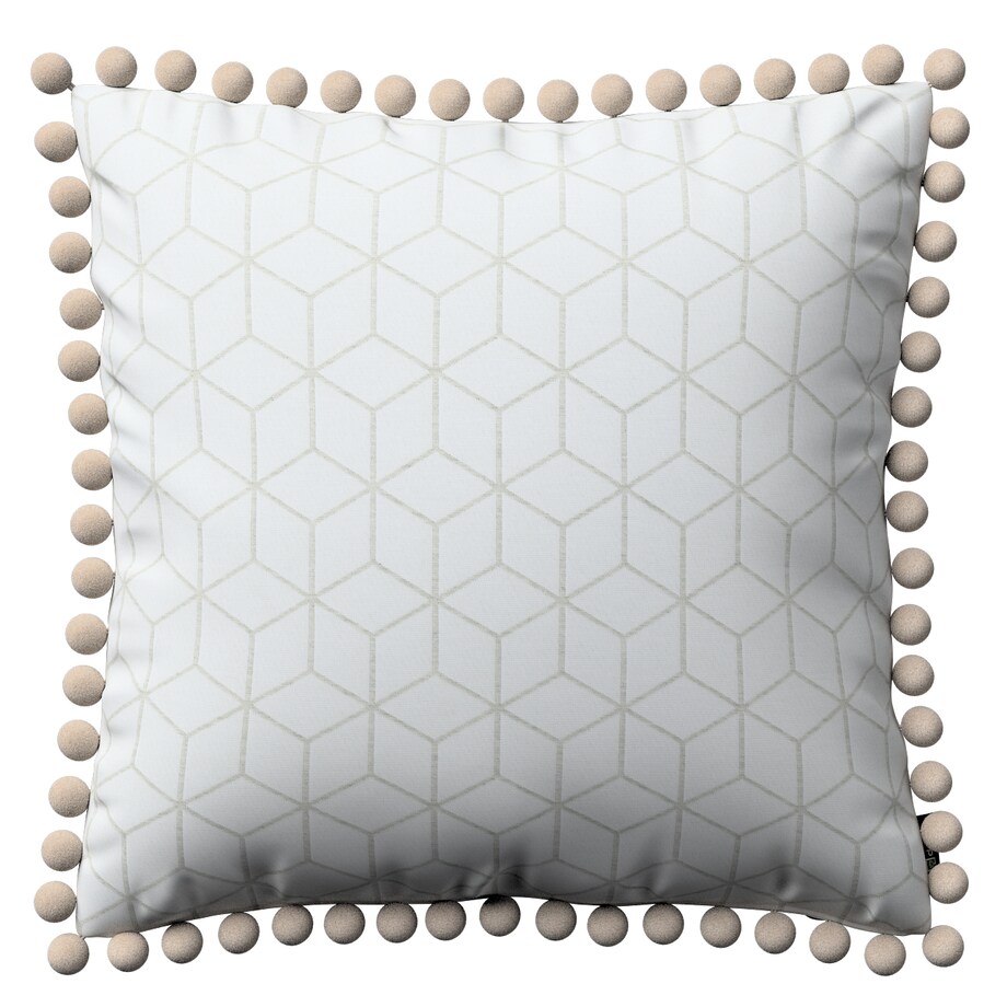 Poszewka Wera na poduszkę 45x45 wzór sześcianów na białym tle