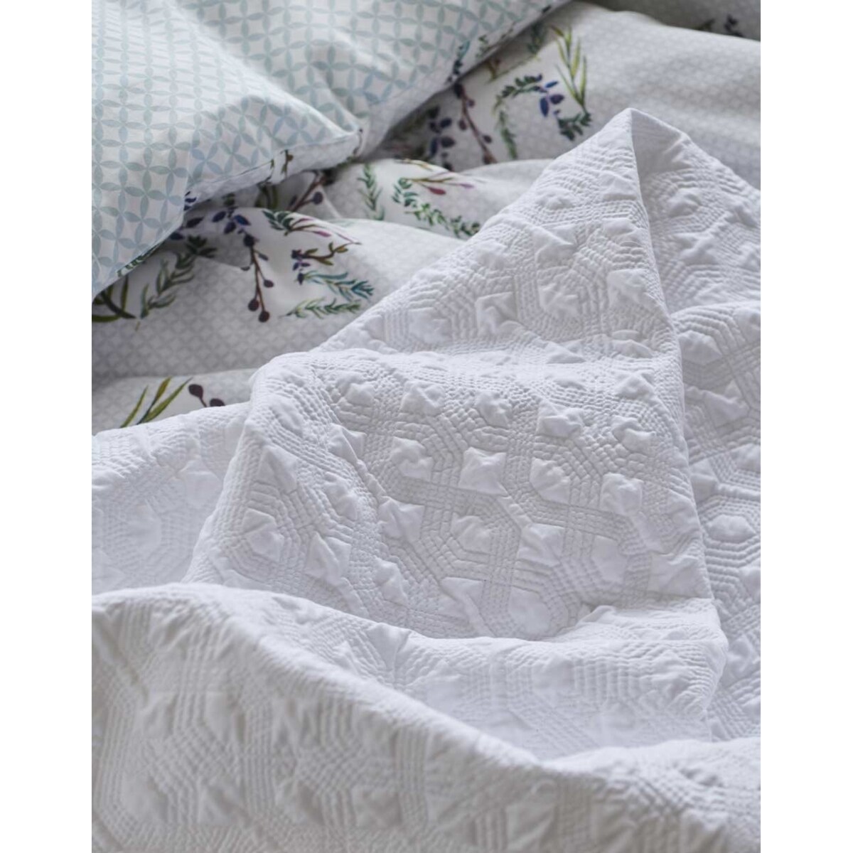 Kolorowy komplet pościeli z bawełny perkalowej z napisami, Esprit, 140 x 220 cm