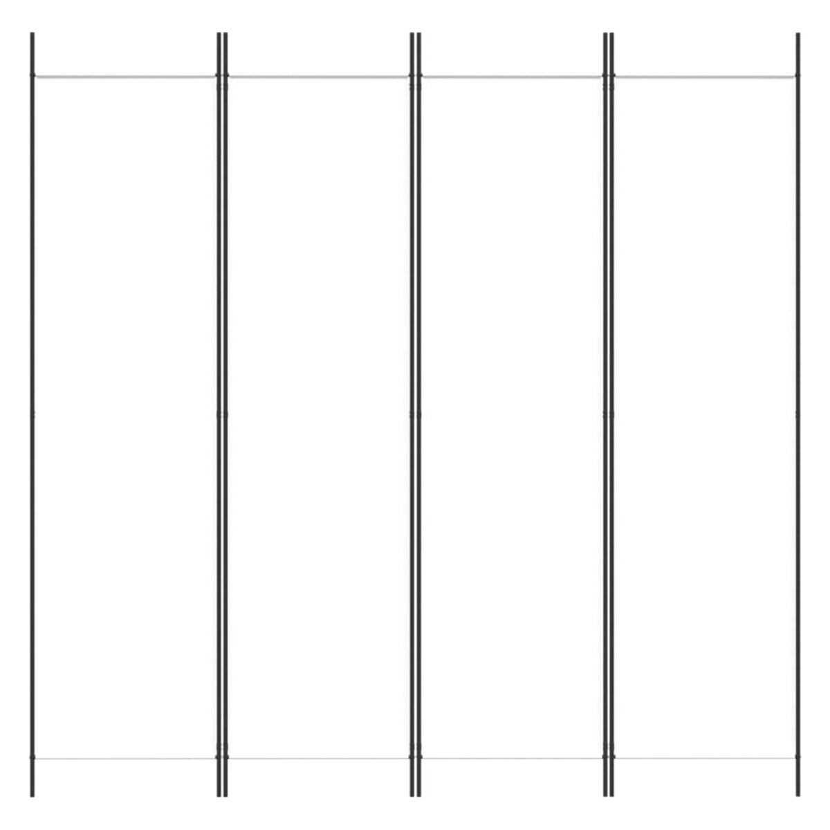 vidaXL Parawan 4-panelowy, biały, 200x200 cm, tkanina