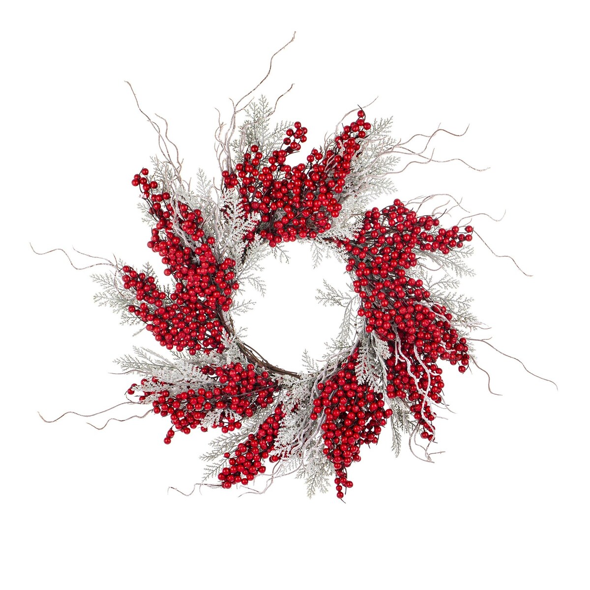 Wianek świąteczny czerwono-biały Ø55 cm