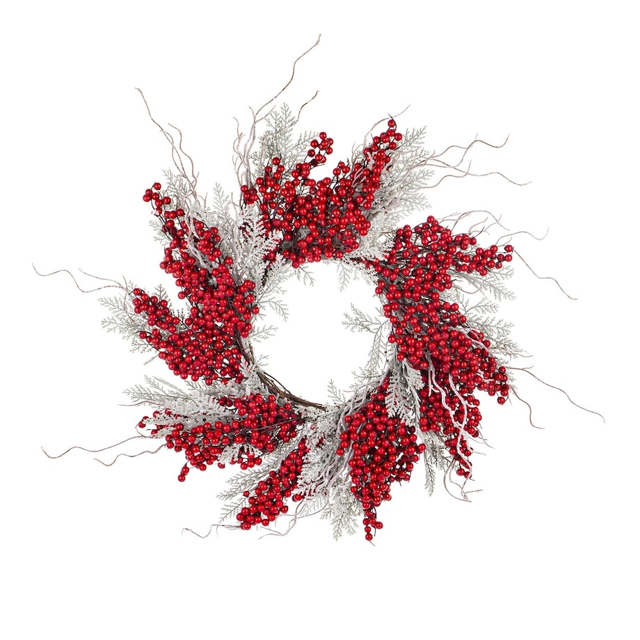 Wianek świąteczny czerwono-biały Ø55 cm