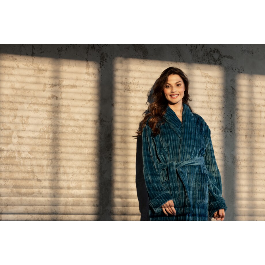 Szlafrok One And Only Long Turquoise Turquoise, S