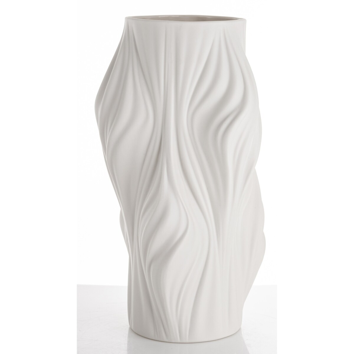 Wazon porcelanowy 35x18x18 cm TWISSTIE biały